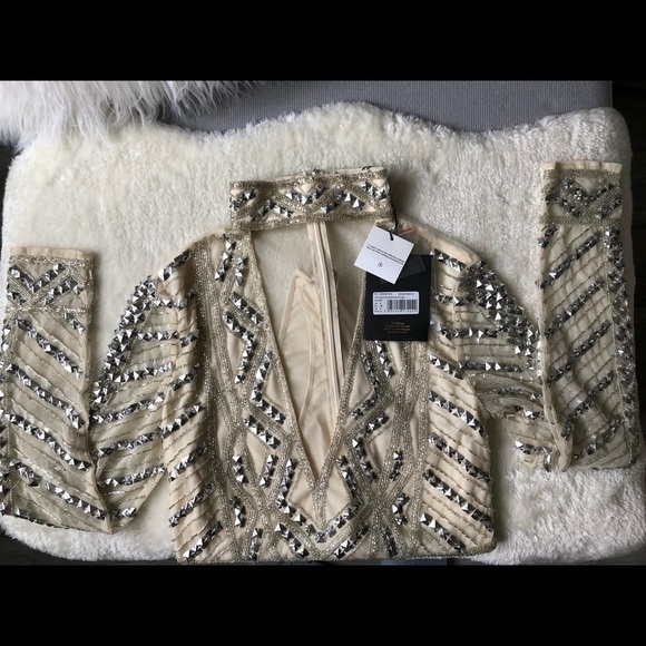 AMAZING Peace + Love Embellished Plunge Bodysuit - Picture 6 of 10